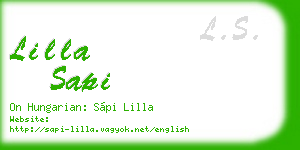 lilla sapi business card